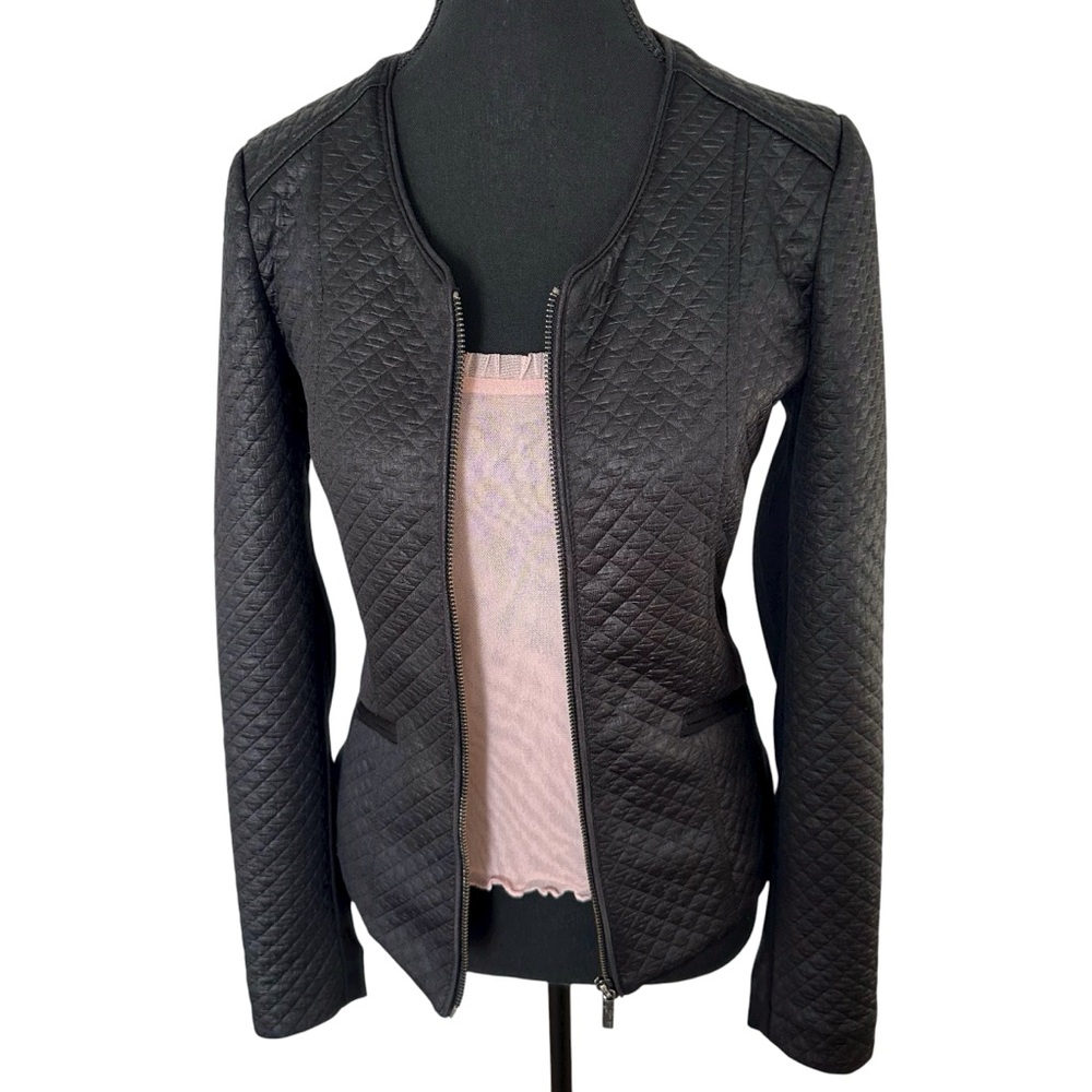 Olsen Europe Indoor Quilted Black Jacket size 8